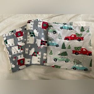 Bundle of Festive Polar Bear and Car Print Winter Holiday Fabric 4 way stretch